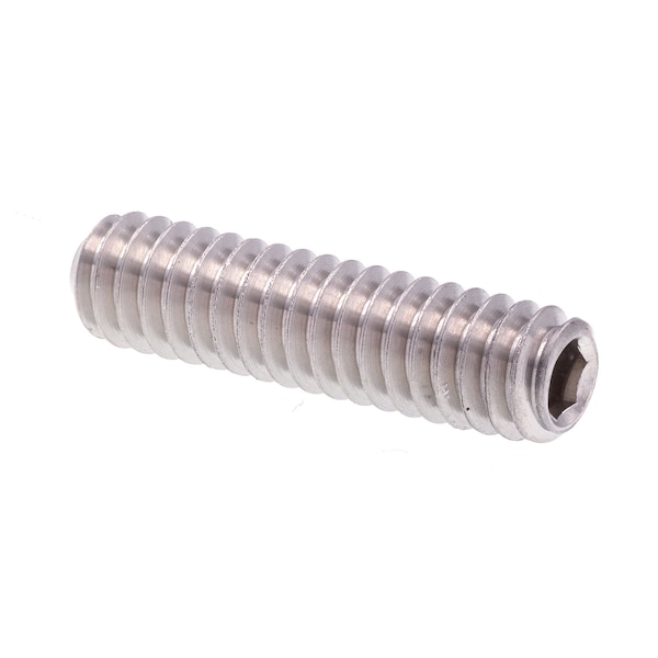 Socket Set Screws, 1/4 in-20 X 1 in, Grade 18-8 Stainless Steel, PK10